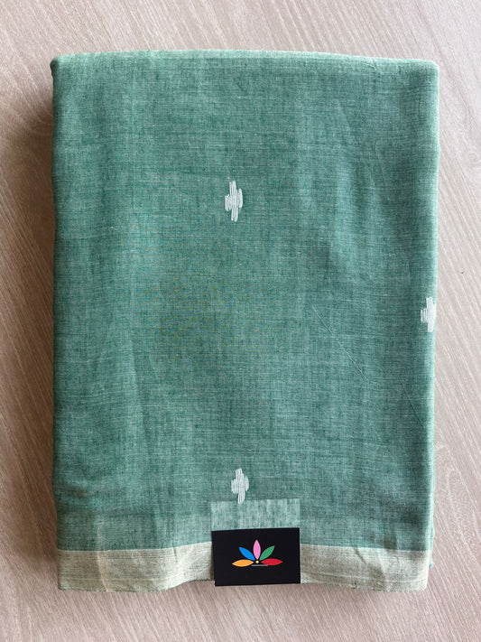 Handwoven Bengal Soft Cotton Jamdani Saree-28805