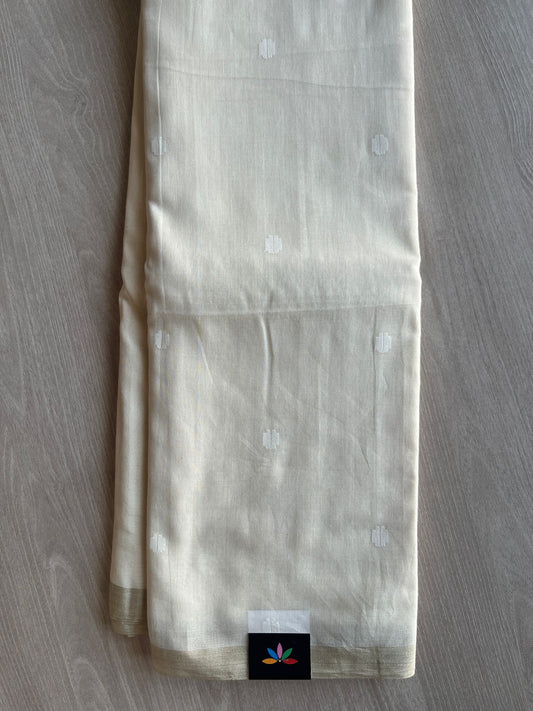 Handwoven Bengal Soft Cotton Jamdani Saree-28806