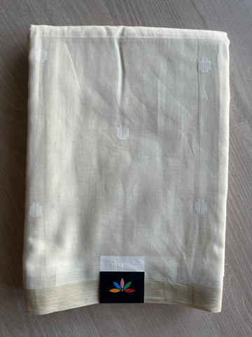 Handwoven Bengal Soft Cotton Jamdani Saree-28806