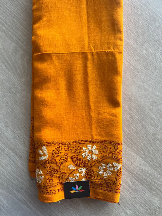 Kantha Hand Stitched Mul Cotton Saree -28813