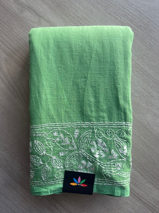 Kantha Hand Stitched Mul Cotton Saree - 28816