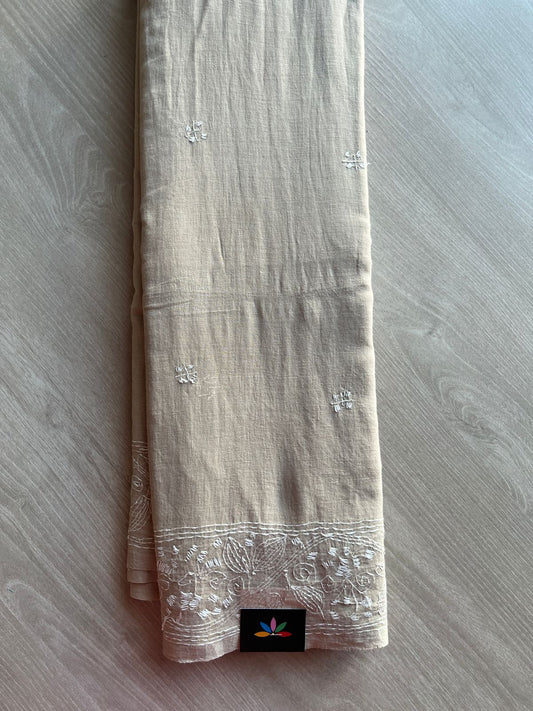 Kantha Hand Stitched Mul Cotton Saree - 28820