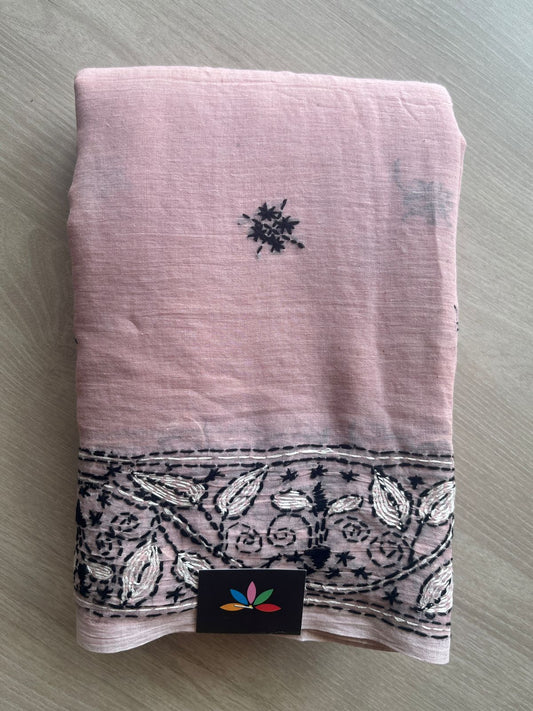 Kantha Hand Stitched Mul Cotton Saree - 28832