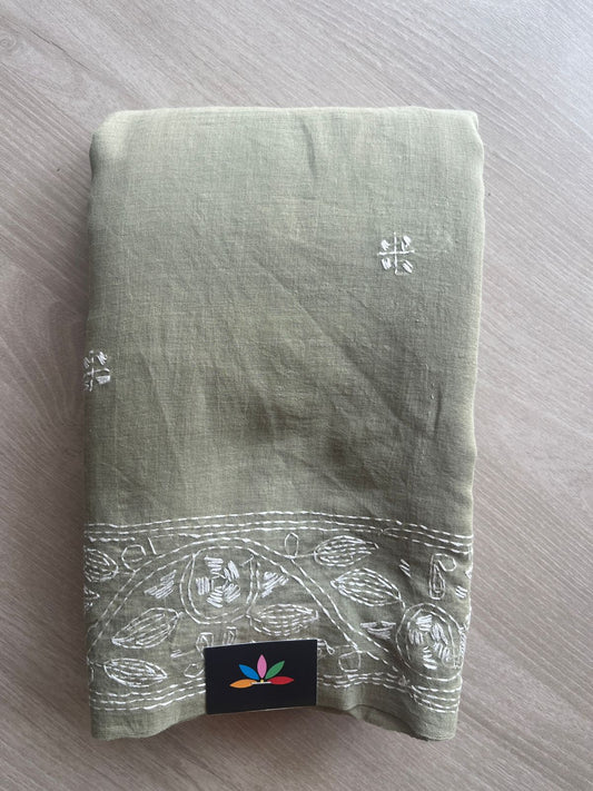 Kantha Hand Stitched Mul Cotton Saree - 28833