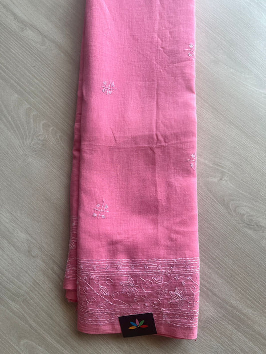 Kantha Hand Stitched Mul Cotton Saree - 28835