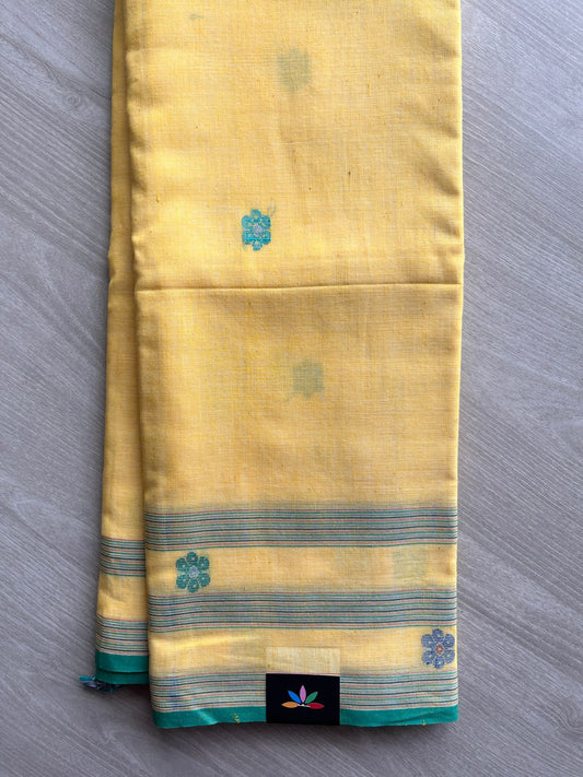 Honey Gold Shade Handloom Bengal Soft Cotton Saree -31222