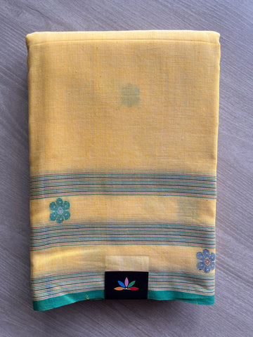 Honey Gold Shade Handloom Bengal Soft Cotton Saree -31222