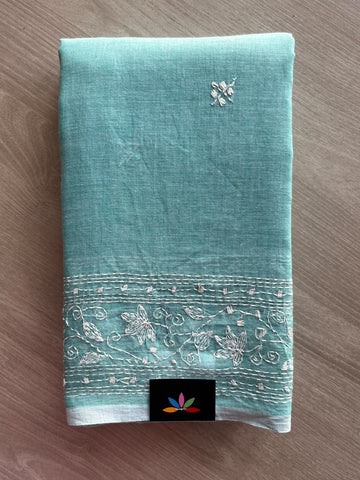 Kantha Stitched Mul Cotton Saree - 35732