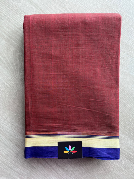 Small Contrast Border Handloom Bengal Cotton Saree-18887