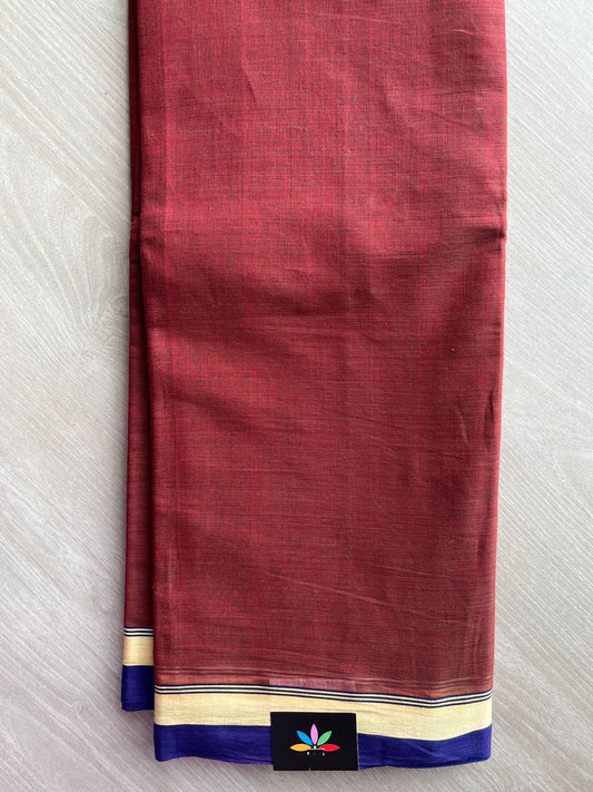 Small Contrast Border Handloom Bengal Cotton Saree-18887
