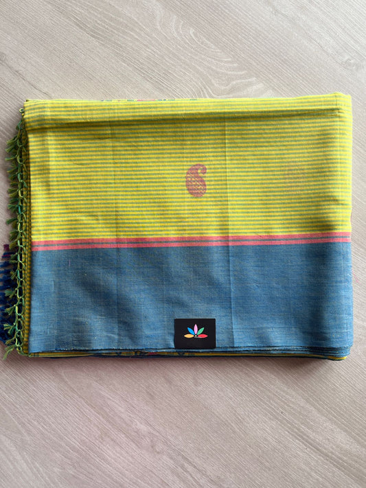 Striped Handloom Soft Cotton Saree - 27487
