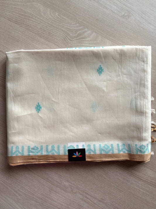 Handloom Fine Jamdani Soft Cotton Saree  -27498