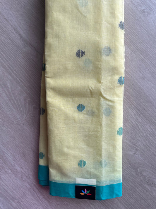 Handloom Fine Jamdani Cotton Saree (Starched) -27505