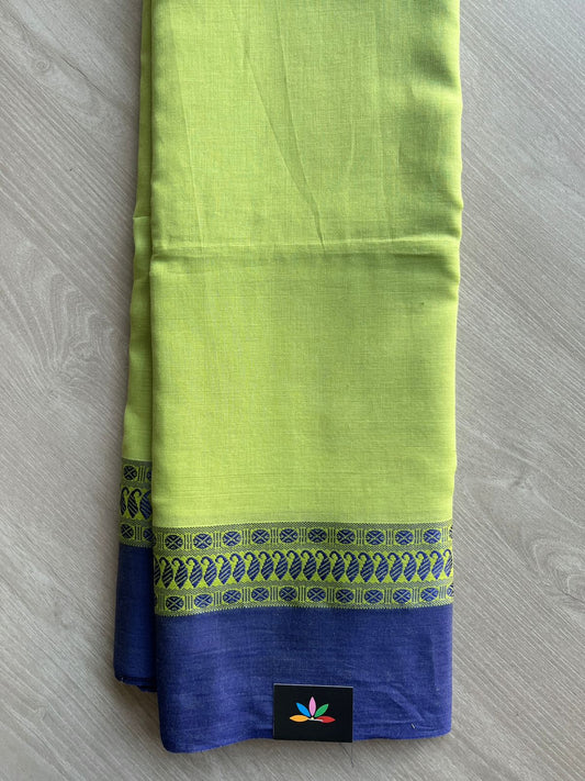 Simple Contrast Border Soft Cotton Saree (without blouse) -28483