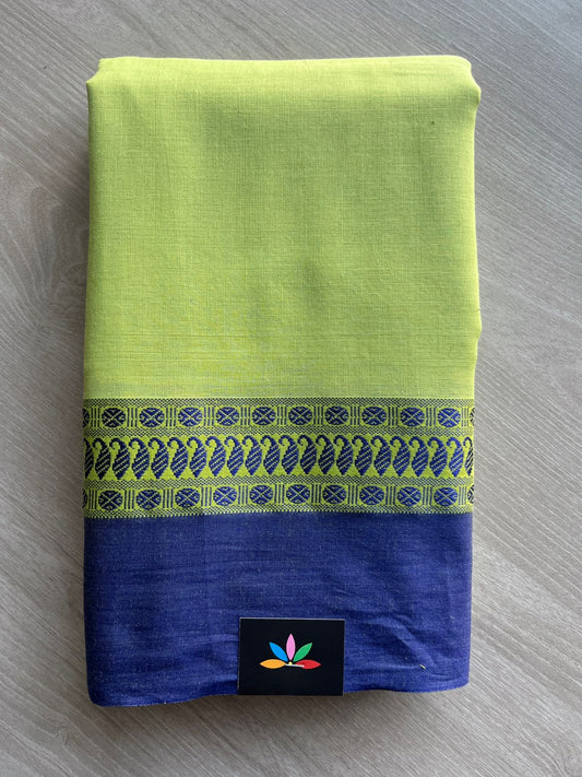 Simple Contrast Border Soft Cotton Saree (without blouse) -28483