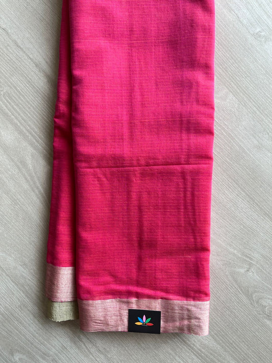 Ghicha Pallu Kota Checks Saree with Tussar Border-28530