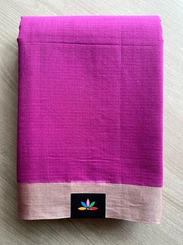 Deep Magenta Ghicha Pallu Kota Checks Saree with Tussar Border-28534