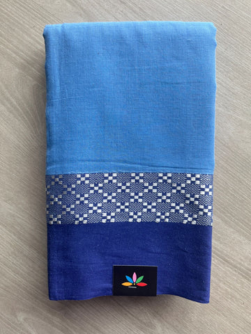 Contrast Border Bengal Soft Cotton Saree (Without Blouse) - 32686_32687