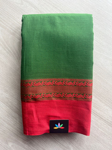 Contrast Border Bengal Soft Cotton Saree (Without Blouse) - 32690_32691
