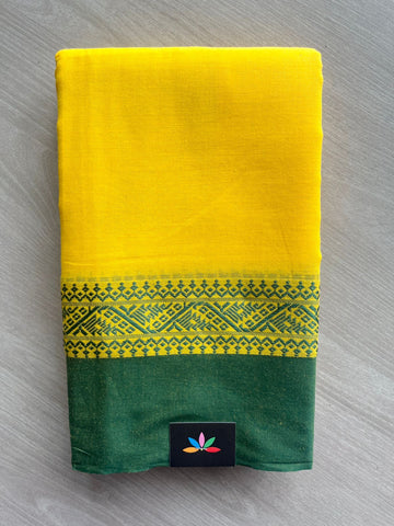 Contrast Border Bengal Soft Cotton Saree (Without Blouse) - 32709