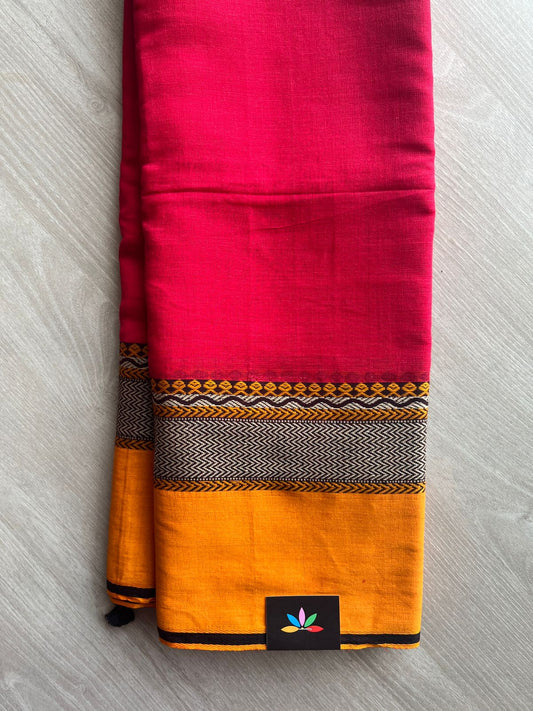 Contrast Border Bengal Soft Cotton Saree (Without Blouse) - 32716_32717