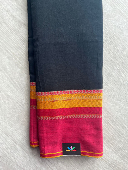 Contrast Border Bengal Soft Cotton Saree (Without Blouse) - 32722_32723