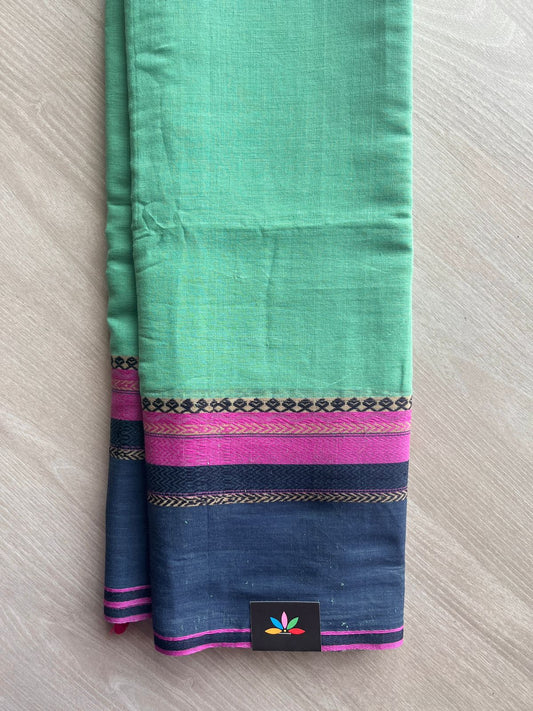 Contrast Border Bengal Soft Cotton Saree (Without Blouse) - 32725