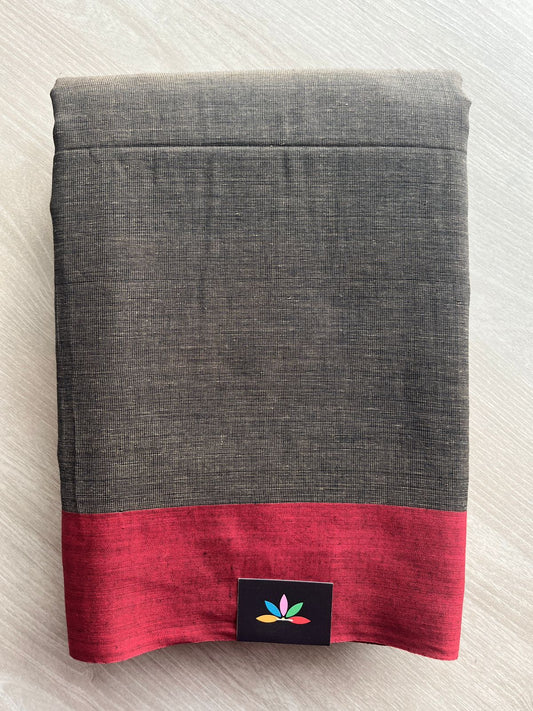 Contrast Border Bengal Soft Cotton Saree - 32727