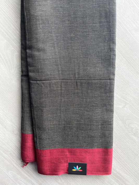 Contrast Border Bengal Soft Cotton Saree - 32727