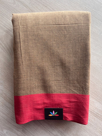 Contrast Border Bengal Soft Cotton Saree - 32728