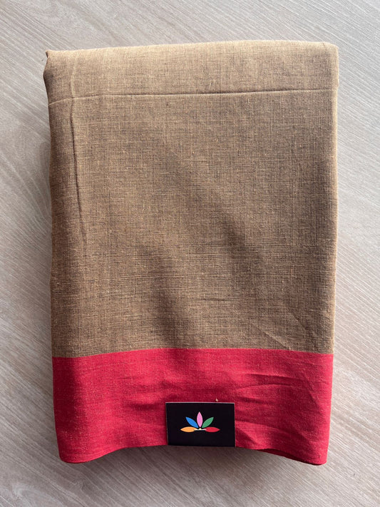 Contrast Border Bengal Soft Cotton Saree - 32728
