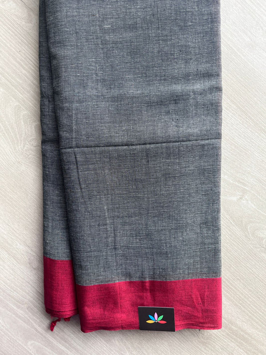 Contrast Border Bengal Soft Cotton Saree - 32729