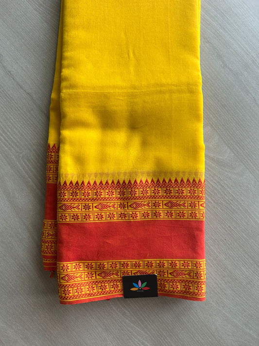 Fish Border Bengal Soft Cotton Saree - 32734