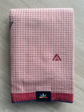 Rose Beige Handloom Tangail Soft Cotton Saree - 32743