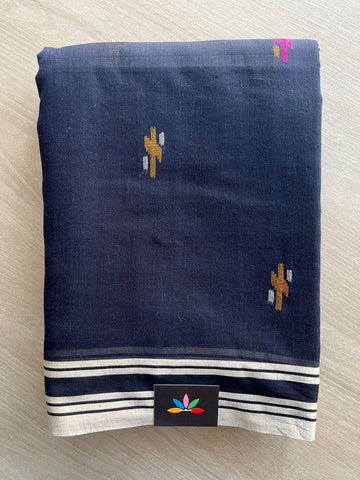 Handwoven Bengal Soft Cotton Jamdani Saree - 32753