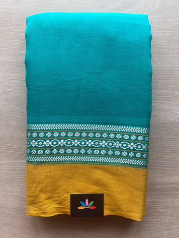 Contrast Border Bengal Soft Cotton Saree (Without Blouse) - 32768