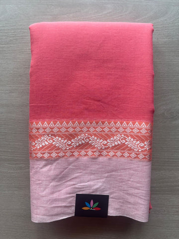 Contrast Border Bengal Soft Cotton Saree (Without Blouse) -32769-32770