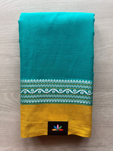 Contrast Border Bengal Soft Cotton Saree (Without Blouse) -32781-32782