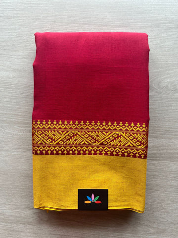 Contrast Border Bengal Soft Cotton Saree (Without Blouse) -32783-32785