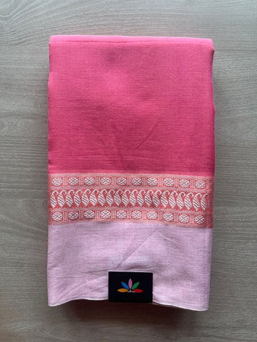 Contrast Border Bengal Soft Cotton Saree (Without Blouse) -32786-32788