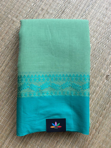 Contrast Border Bengal Soft Cotton Saree (Without Blouse) -32803-32804