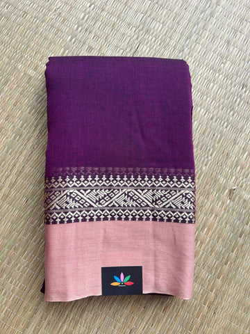 Contrast Border Bengal Soft Cotton Saree (Without Blouse) -32805-32806