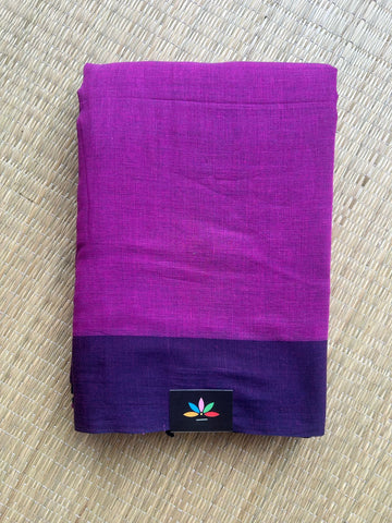 Contrast Border Bengal Soft Cotton Saree -32817-32818