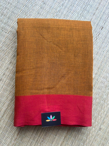 Contrast Border Bengal Soft Cotton Saree -32821-32822