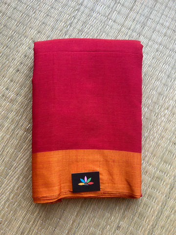 Contrast Border Bengal Soft Cotton Saree - 32825