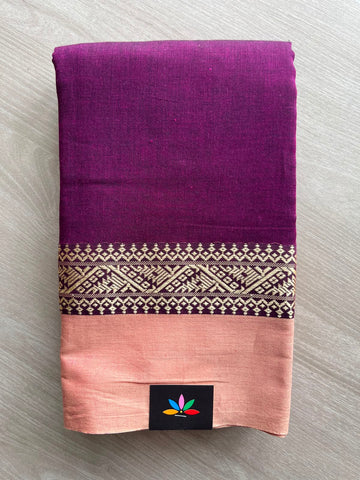 Contrast Border Bengal Soft Cotton Saree (Without Blouse) -32805-32806