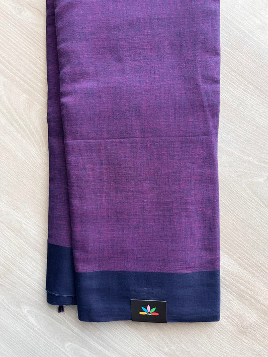 Contrast Border Bengal Soft Cotton Saree -32819-32820