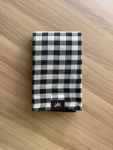 Checked Handloom Cotton Starched Saree (Without blouse) -23150- 23154