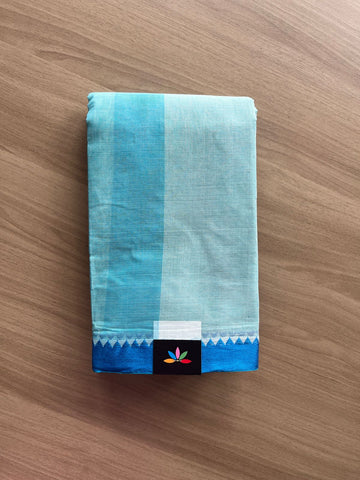 Simple Cotton Saree with Contrast Border (Without blouse) -23111-23112