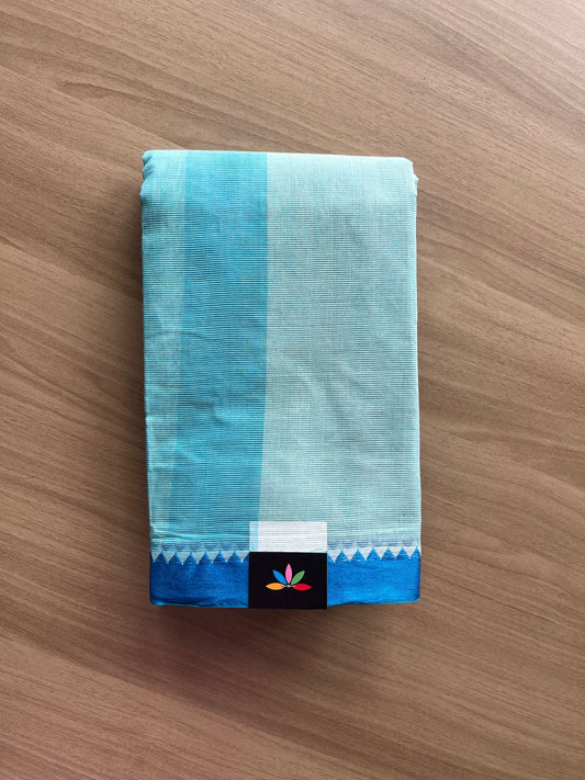 Simple Cotton Saree with Contrast Border (Without blouse) -23111-23112